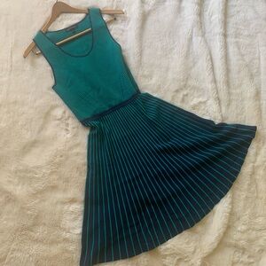 Banana Republic Green and Blue Knit Knee-length Dress